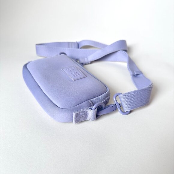 Dagne Dover Mara Neoprene Lilac Phone Sling Crossbody Bag Air Mesh Slip Pocket - Picture 10 of 13